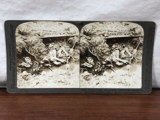 Vintage Wwi Trench Was A Reeking Shambles Dead Germans Stereo View Card