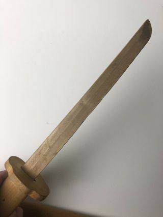 Small Child’s Wooden Japanese Toy Practice Sword 12 1/2” 5