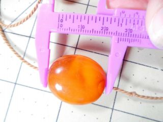 Vtg Antique Egg Yolk Butterscotch AMBER Bead Necklace Baltic or Chinese? 4