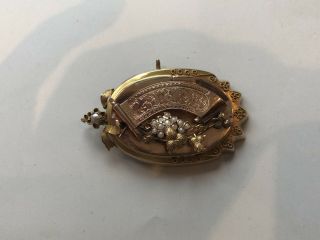 Antique Victorian 18 Karat Gold And Pearl Pendant
