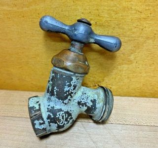 Antique Vintage Brass Garden Hose Water Spigot Faucet Knob Steampunk (104) 2