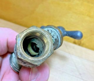 Antique Vintage Brass Garden Hose Water Spigot Faucet Knob Steampunk (104) 4