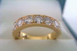 Vintage 18ct Gold & 2.  34ct Of Diamonds Ladies Half Eternity Ring 1972