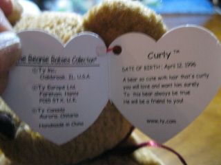 ty rare beanie babies Curly tag errors no stamp 3