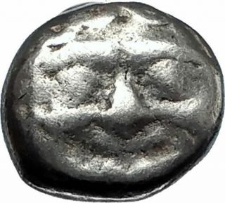Parion In Mysia Archaic Ancient 550bc Silver Greek Coin W Gorgoneion Rare I67137