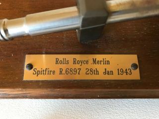 WWII 1943 Rolls Royce Valve Spitfire R.  6897 2