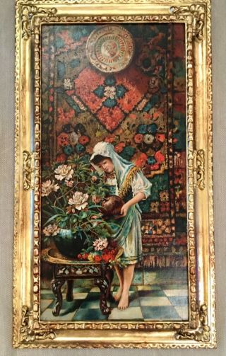 Antique Oil Painting Signed Framed Victorian Orientalist Art Coleman