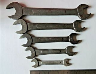5 Wwii Era Barcalo Buffalo Open Wrenches No.  723,  25,  27c,  28s,  731a Jeep Etc.