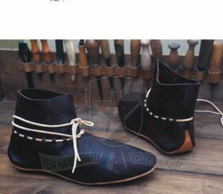 Medieval Leather Boots Ancient Shoes Warrior Renaissance Re - Enactment Roman Mnn