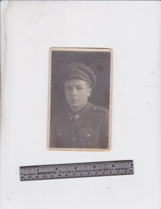 Ww1 Wwi Cef Canadian Soldier Real Photo Postcard