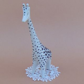 Vintage Porcelain Hungarian Hollohaza Art Deco Rare Giraffe Handpainted Marked