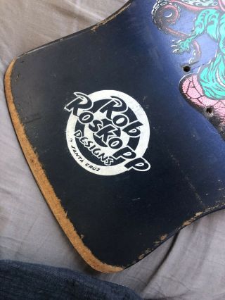 Vintage santa cruz skateboard deck Rob Roskopp V 6