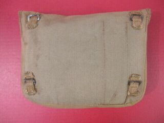 WWI Era US Army M1910 Haversack Canvas Meat Can or Mess Kit Pouch - Khaki 1 2
