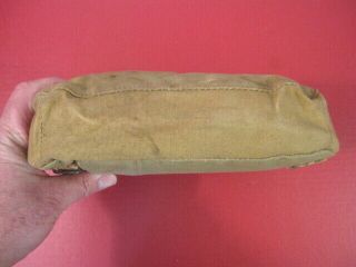 WWI Era US Army M1910 Haversack Canvas Meat Can or Mess Kit Pouch - Khaki 1 4