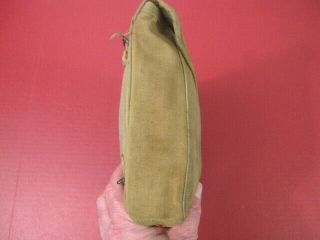 WWI Era US Army M1910 Haversack Canvas Meat Can or Mess Kit Pouch - Khaki 1 5