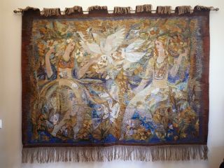 Pure Wool Tapestry,  Soviet Period,  Very Rare Totally Handmade Artwork