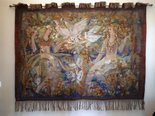 Pure wool tapestry,  soviet period,  very rare totally handmade artwork 3