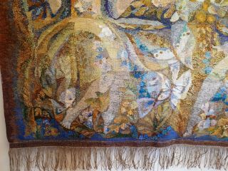 Pure wool tapestry,  soviet period,  very rare totally handmade artwork 7