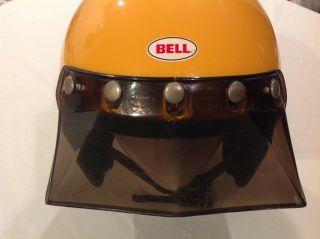 VINTAGE 1975 BELL MAGNUM III MOTORCYCLE HELMET MARKED SNELL 75 DAYTONA MX VISOR 2