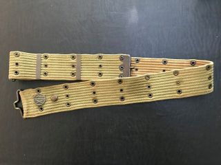 World War I / Wwi M1912 Pistol Belt,  Russel W/ Equipment Tag