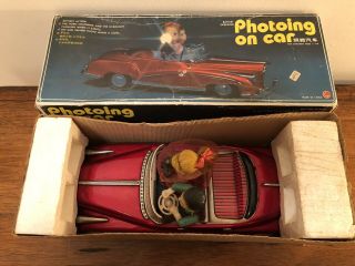 Vintage Photoing On Car - Battery Operated Rolls Royce,  Red. 3