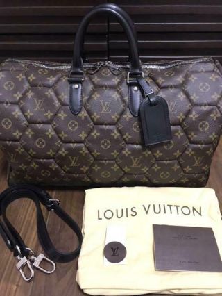 Louis Vuitton Monogram Hexagon Keepall 45 Bag M56713 Bandouliere Brown Auth Rare