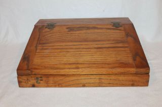 Vtg Portable Wooden Sloped Clerks Lap Writing / Stationary Desk – Hand Made