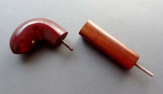 Antique Art Deco Red Cherry Amber Bakelite Handled Malacca Cane Walking Stick 10