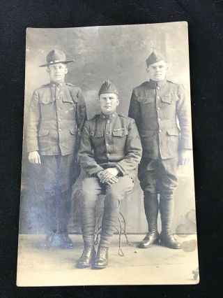 Wwi Us Army Soldiers Postcard