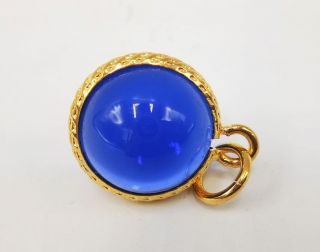 Holy Powerful Blue Lucky Jewel Gems Phaya Naga Eye Crystal Pendant Thai Amulet