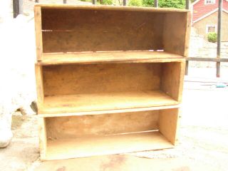 3 Vintage Old Wooden KRAFT 5 LB Cheese Boxes - Crafts Home Decor Drawers - L@@K 5