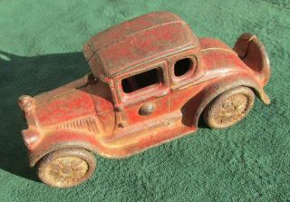 Early Cast Iron Car In Red