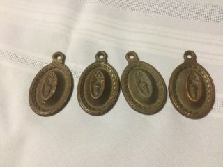 4 Rope Bed Bolt Hole Brass Covers