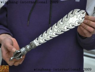 Tibetan Meteorite Iron Tiantie Wenshu Sword Vajra Phurpa Dagger Equipment Faqi