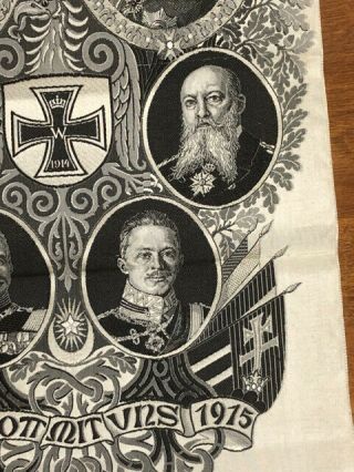 1914 - 1915 Gott Mit Uns WWI German Commemorative Photo Silk 5