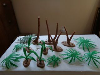 Marx Orig.  Jungle,  Iwo Jima,  Plam Trees And Ferns With Tops.  2
