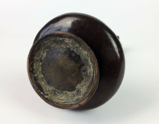 17th Century Antique Chinese Garlic Head Bronze Flower Vase - Plain Globular Rare 10