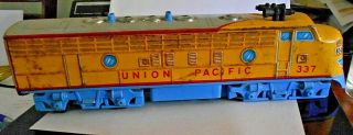 Vintage Tin Toy Train 337 Union Pacific Japan Trade Mark Battery Operated