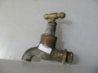 Vintage Brass Tap Plumbing Garden Stables Old Antique Keg Tank