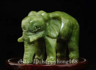 chinese old hand engraving jade Elephant b01 2