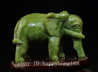 chinese old hand engraving jade Elephant b01 4