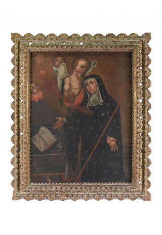 Rare 17th Century Spanish Colonial St.  Gertrude Collector 