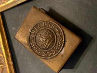 Vintage German Army Wwi Brass Match Box Pocket Holder Case Box Gott Mit Uns