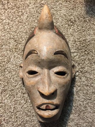 GORGEOUS RARE ANTIQUE LARGE Wooden African Mask Face from CAMEROON 4