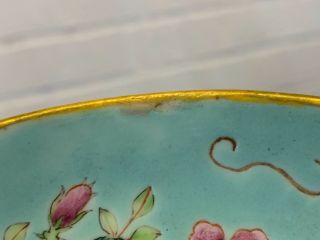 Antique Chinese DA YA ZHAI Porcelain Compote with Grape & Floral Dec.  Marked 12