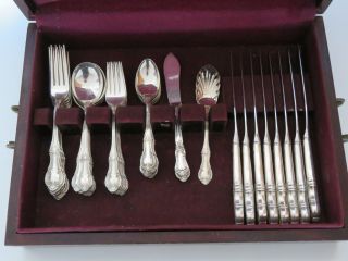 International Lambeth Manor Sterling Silver Service For 8 Flatware 9211a