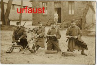 French Wwi Soldiers With Mg And Toolbox Photo