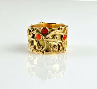 9ct Gold Abstract Octopus Ring