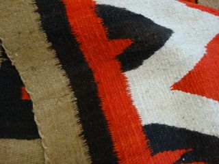 Antique 1910 - 20s? Native american navajo indian rug hand made design colors 11
