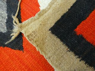 Antique 1910 - 20s? Native american navajo indian rug hand made design colors 6